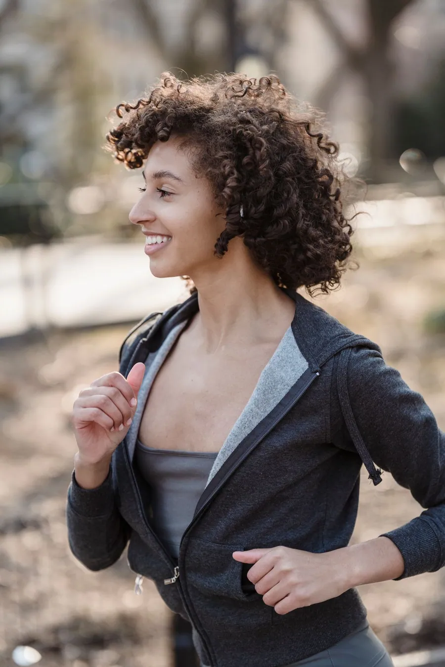 A person out walking and active outdoors