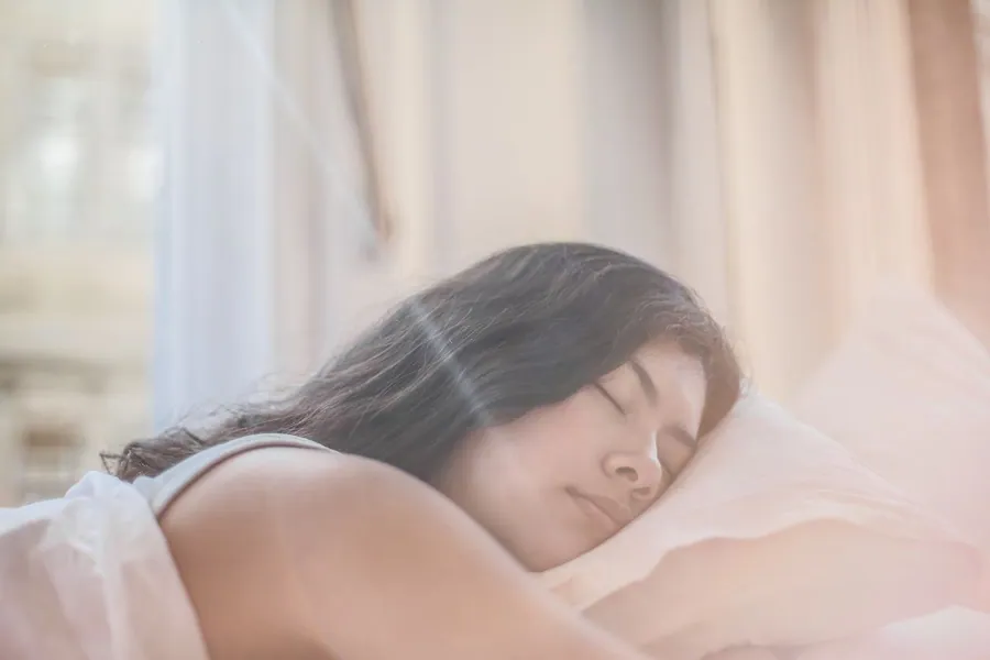 A person resting peacefully